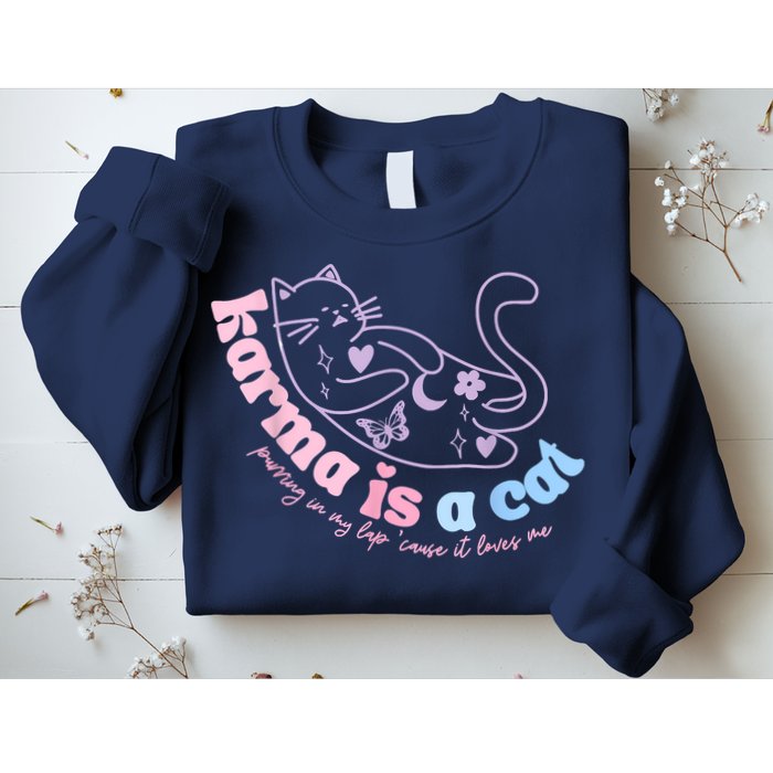 Karma Is Cat Purring In My Lap Cause It Loves Me Sweatshirt
