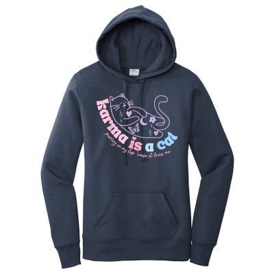 Karma Is Cat Purring In My Lap Cause It Loves Me Women's Pullover Hoodie