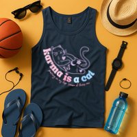 Karma Is Cat Purring In My Lap Cause It Loves Me Tank Top