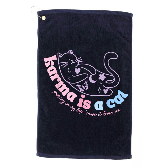 Karma Is Cat Purring In My Lap Cause It Loves Me Golf Towel