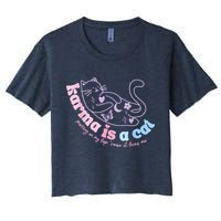 Karma Is Cat Purring In My Lap Cause It Loves Me Crop Top