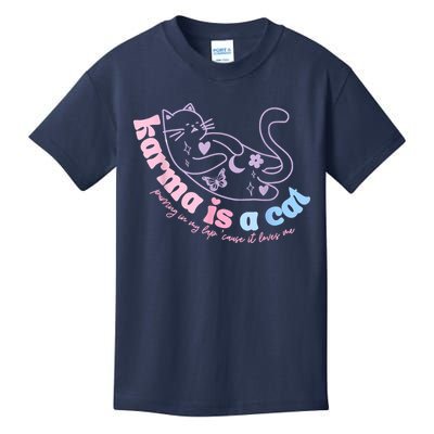Karma Is Cat Purring In My Lap Cause It Loves Me Kids T-Shirt