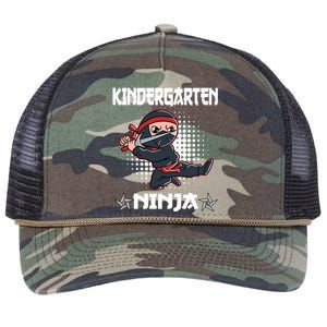 Kindergarten I Come Ninja Fighter Kindergarten Gift Retro Rope Trucker Hat Cap