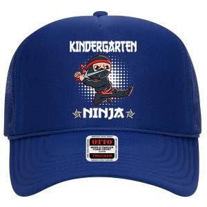 Kindergarten I Come Ninja Fighter Kindergarten Gift High Crown Mesh Back Trucker Hat