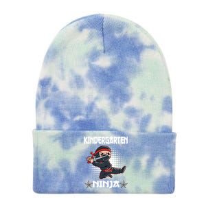 Kindergarten I Come Ninja Fighter Kindergarten Gift Tie Dye 12in Knit Beanie