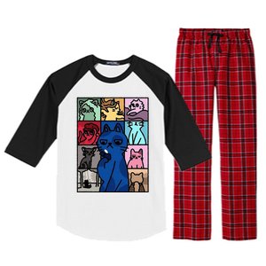 Karma Is Cat Cat Lover Raglan Sleeve Pajama Set