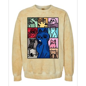 Karma Is Cat Cat Lover Colorblast Crewneck Sweatshirt