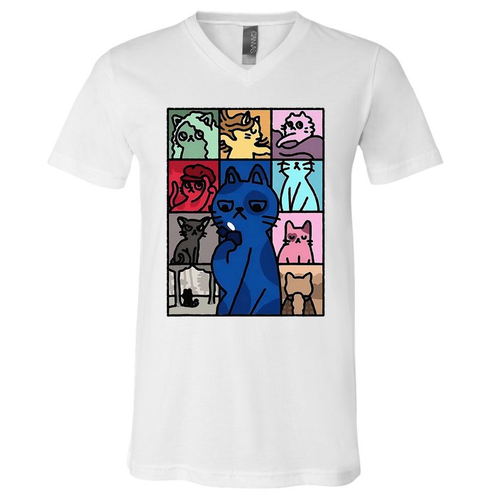 Karma Is Cat Cat Lover V-Neck T-Shirt