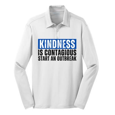 Kindness Is Contagious Start An Outbreak Silk Touch Performance Long Sleeve Polo