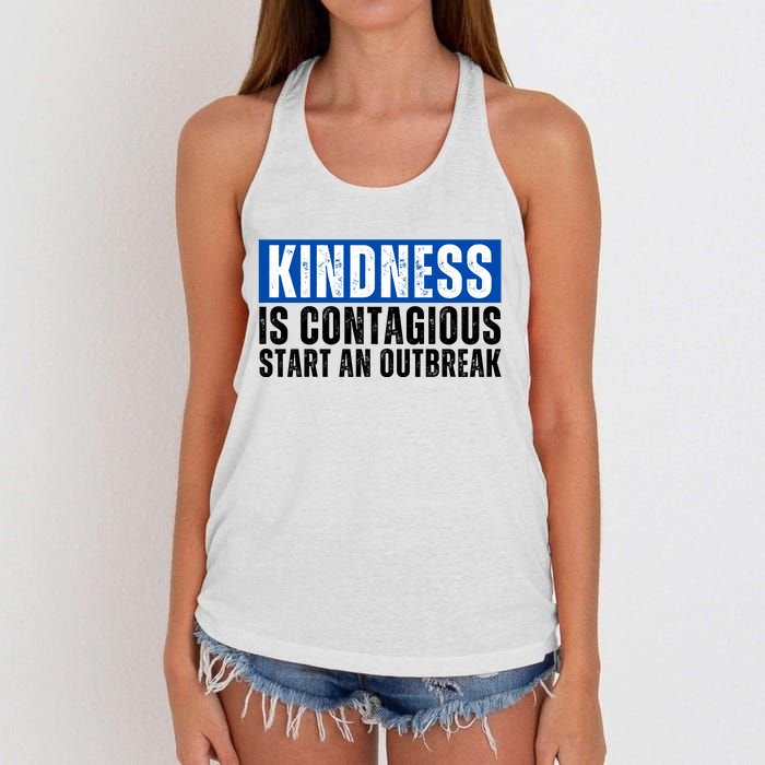 Kindness Is Contagious Start An Outbreak Women's Knotted Racerback Tank