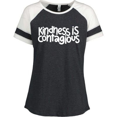 Kindness Is Contagious Anti Bullying Orange Unity Day Meaningful Gift Enza Ladies Jersey Colorblock Tee