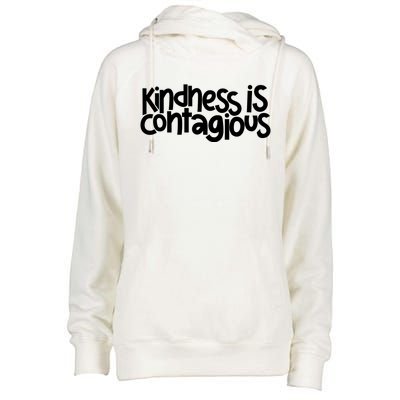 Kindness Is Contagious Anti Bullying Orange Unity Day Meaningful Gift Womens Funnel Neck Pullover Hood