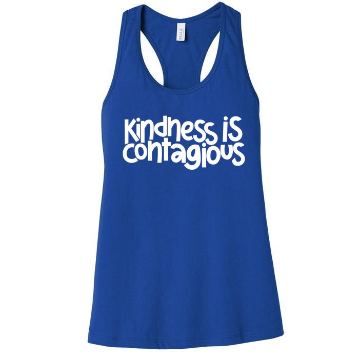 Kindness Is Contagious Anti Bullying Orange Unity Day Meaningful Gift Women's Racerback Tank