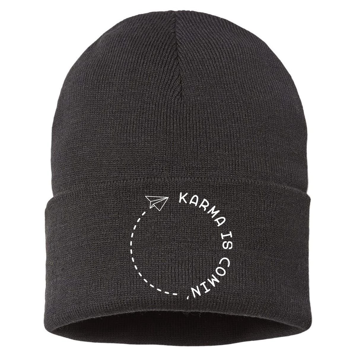 Karma Is Comin' Sustainable Knit Beanie
