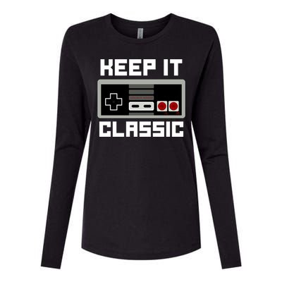 Keep It Classic Retro Gamer Womens Cotton Relaxed Long Sleeve T-Shirt