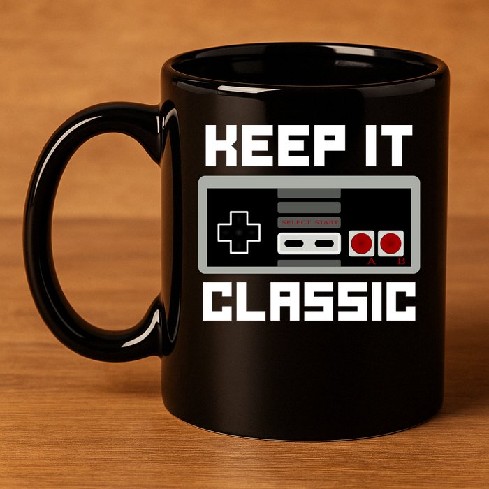 Keep It Classic Retro Gamer 11oz C Handle Ceramic Mug