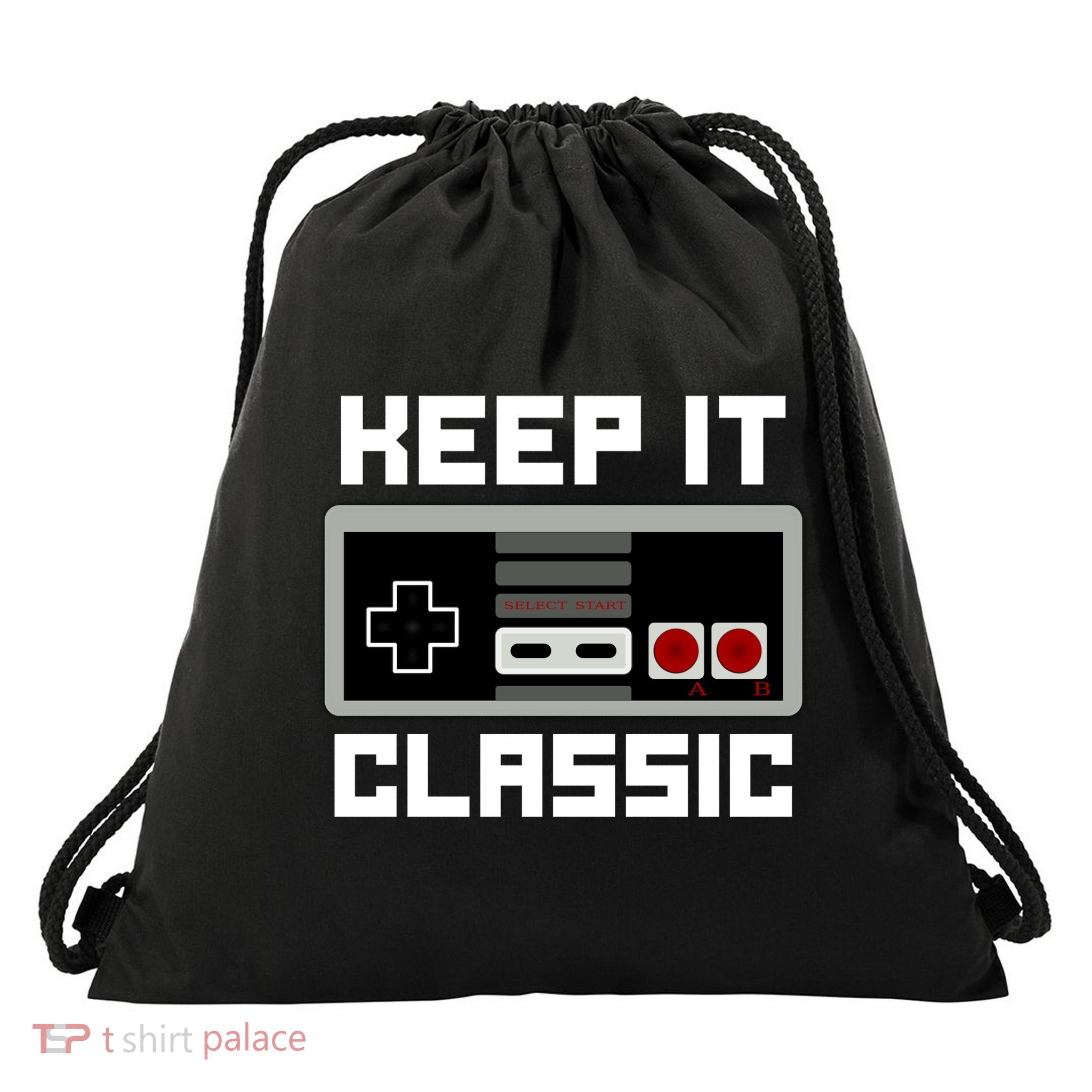 Keep It Classic Retro Gamer Drawstring Bag