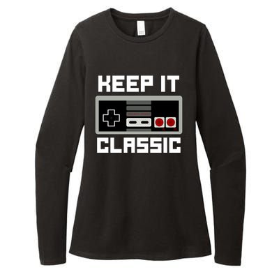 Keep It Classic Retro Gamer Womens CVC Long Sleeve Shirt