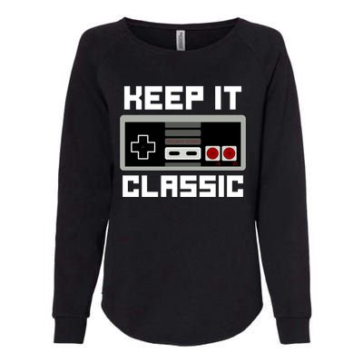 Keep It Classic Retro Gamer Womens California Wash Sweatshirt