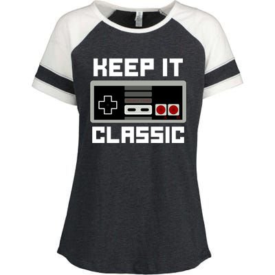 Keep It Classic Retro Gamer Enza Ladies Jersey Colorblock Tee