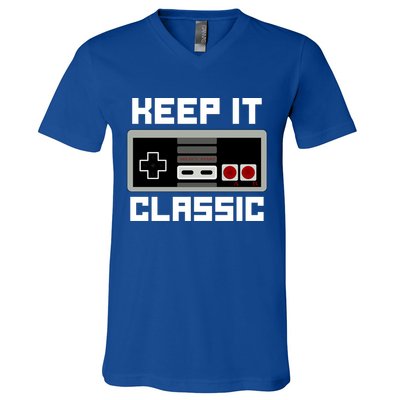 Keep It Classic Retro Gamer V-Neck T-Shirt