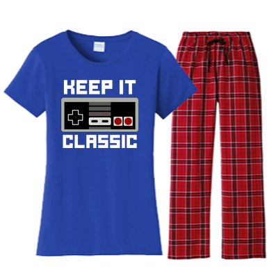 Keep It Classic Retro Gamer Women's Flannel Pajama Set