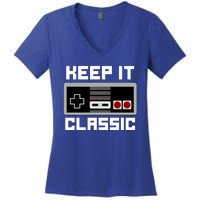 Keep It Classic Retro Gamer Women's V-Neck T-Shirt