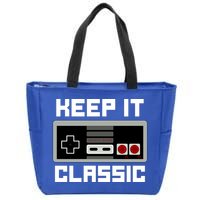 Keep It Classic Retro Gamer Zip Tote Bag