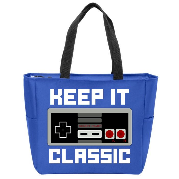 Keep It Classic Retro Gamer Zip Tote Bag