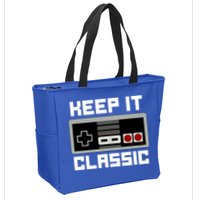 Keep It Classic Retro Gamer Zip Tote Bag