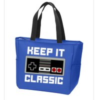 Keep It Classic Retro Gamer Zip Tote Bag
