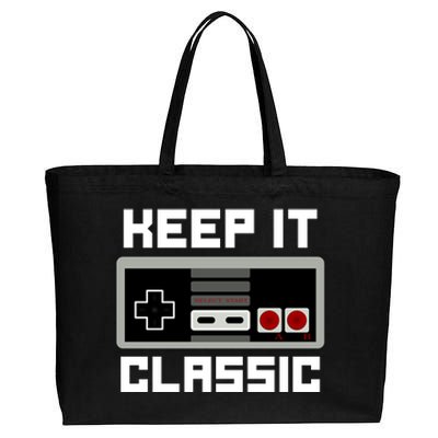 Keep It Classic Retro Gamer Cotton Canvas Jumbo Tote