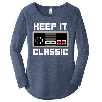 Keep It Classic Retro Gamer Women's Perfect Tri Tunic Long Sleeve Shirt