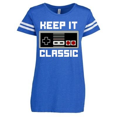 Keep It Classic Retro Gamer Enza Ladies Jersey Football T-Shirt