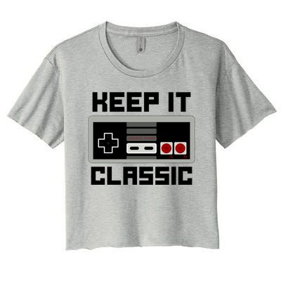 Keep It Classic Retro Gamer Women's Crop Top Tee