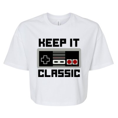 Keep It Classic Retro Gamer Bella+Canvas Jersey Crop Tee