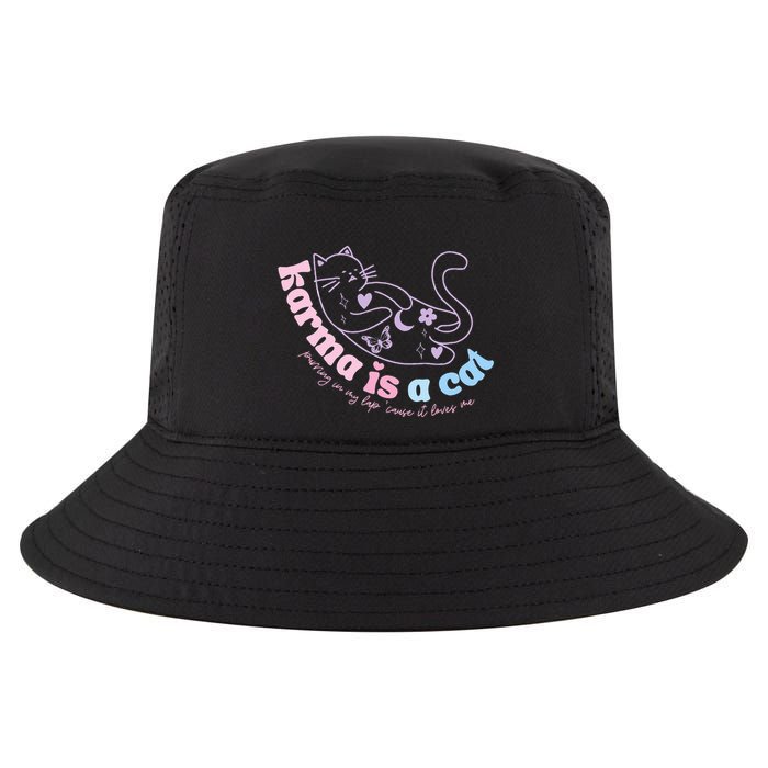 Karma Is Cat Purring In My Lap Cause It Loves Me  Cool Comfort Performance Bucket Hat