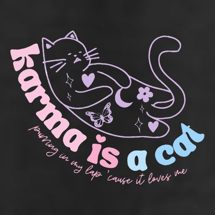 Karma Is Cat Purring In My Lap Cause It Loves Me  Cool Comfort Performance Bucket Hat