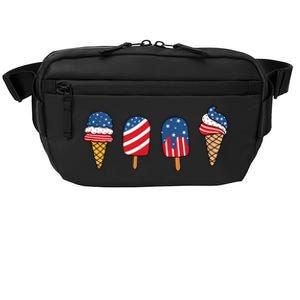 Kids Ice Cream 4th Of July Cool Dessert Patriotic Kids Toddlers Crossbody Pack