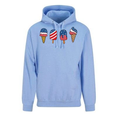 Kids Ice Cream 4th Of July Cool Dessert Patriotic Kids Toddlers Unisex Surf Hoodie