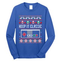 Keep It Classic Video Game Retro Ugly Christmas Gamer Gift Long Sleeve Shirt