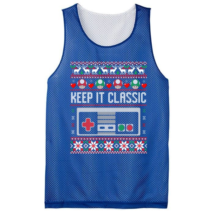 Keep It Classic Video Game Retro Ugly Christmas Gamer Gift Mesh Reversible Basketball Jersey Tank