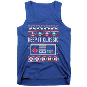 Keep It Classic Video Game Retro Ugly Christmas Gamer Gift Tank Top