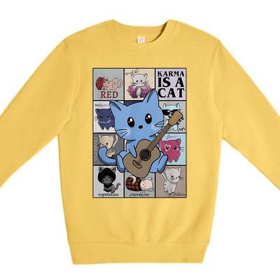 Karma Is Cat Album Premium Crewneck Sweatshirt