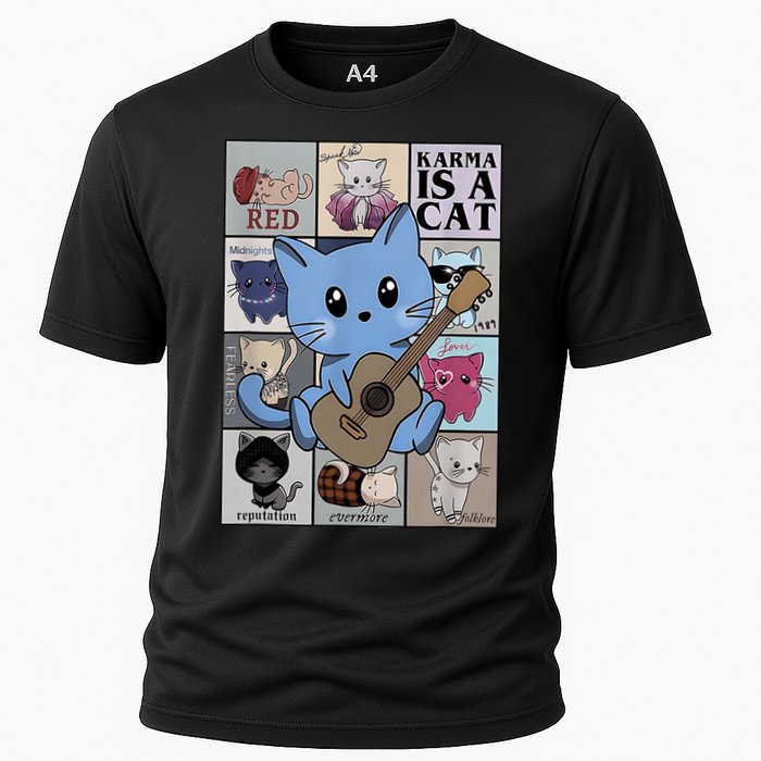 Karma Is Cat Album Cooling Performance Crew T-Shirt