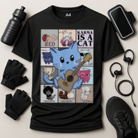 Karma Is Cat Album Cooling Performance Crew T-Shirt