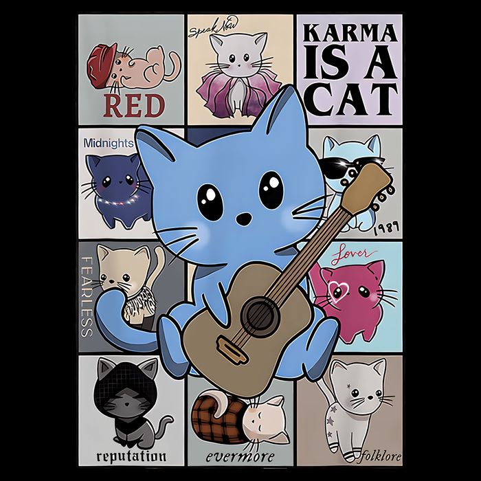 Karma Is Cat Album Cooling Performance Crew T-Shirt