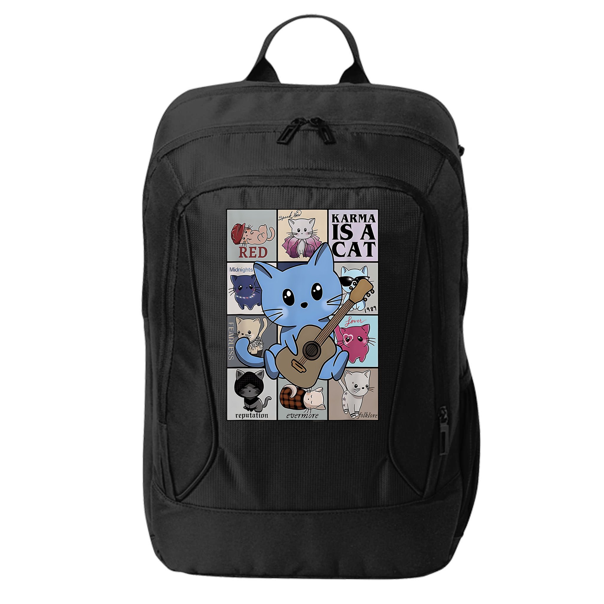 Karma Is Cat Album City Backpack
