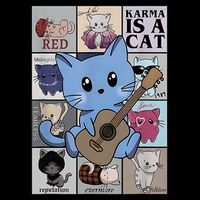 Karma Is Cat Album City Backpack