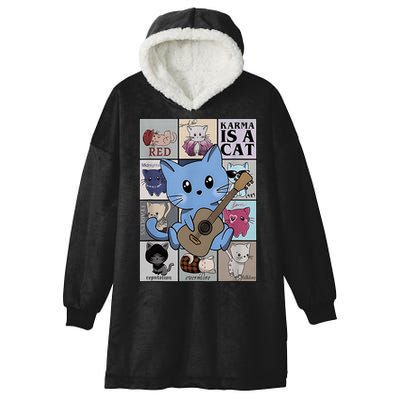 Karma Is Cat Album Hooded Wearable Blanket